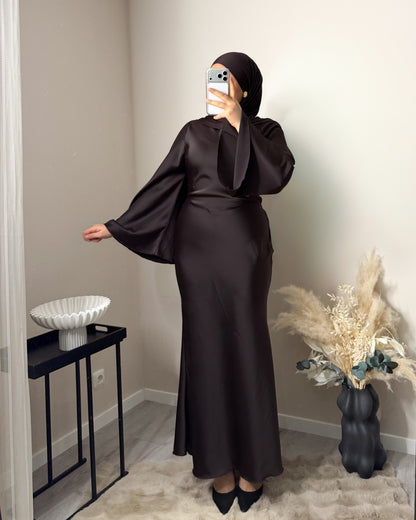 Sade Satin Abendkleid